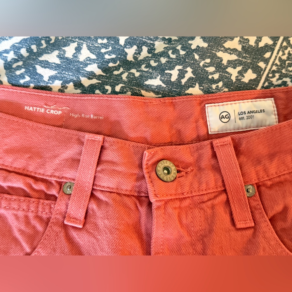 AG Adriano Goldschmeid Hattie Crop High Rise Barrel Jeans - Picture 5 of 8